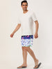 Summer Striped Print Drawstring Beach Board Shorts