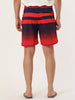 Summer Striped Print Drawstring Beach Board Shorts