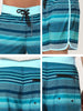 Summer Striped Print Drawstring Beach Board Shorts