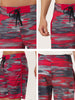 Drawstring Waist Contrast Color Printed Swim Shorts