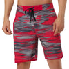 Drawstring Waist Contrast Color Printed Swim Shorts