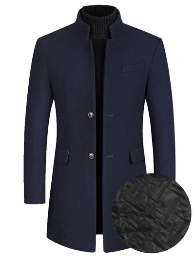 Smart Casual Notch Lapel Single Breasted Overcoat