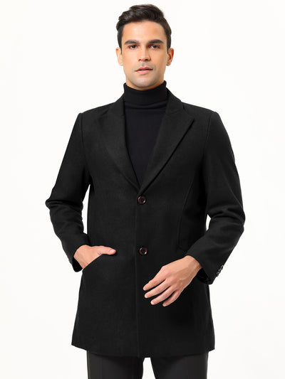 Smart Casual Notch Lapel Single Breasted Overcoat
