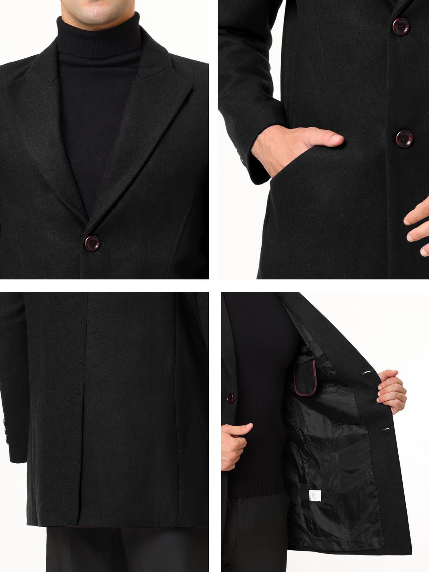 Bublédon Smart Casual Notch Lapel Single Breasted Overcoat
