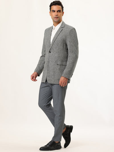 Single Breasted Solid Formal Business Suit Blazer