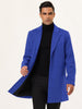 Gifts for Men Notched Lapel Single Breasted Long Trench Winter Coat