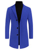 Gifts for Men Notched Lapel Single Breasted Long Trench Winter Coat
