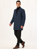 Gifts for Men Notched Lapel Single Breasted Long Trench Winter Coat