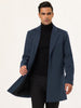 Gifts for Men Notched Lapel Single Breasted Long Trench Winter Coat