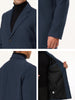 Gifts for Men Notched Lapel Single Breasted Long Trench Winter Coat