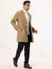 Gifts for Men Notched Lapel Single Breasted Long Trench Winter Coat