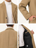 Gifts for Men Notched Lapel Single Breasted Long Trench Winter Coat