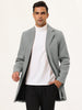 Gifts for Men Notched Lapel Single Breasted Long Trench Winter Coat