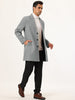 Gifts for Men Notched Lapel Single Breasted Long Trench Winter Coat