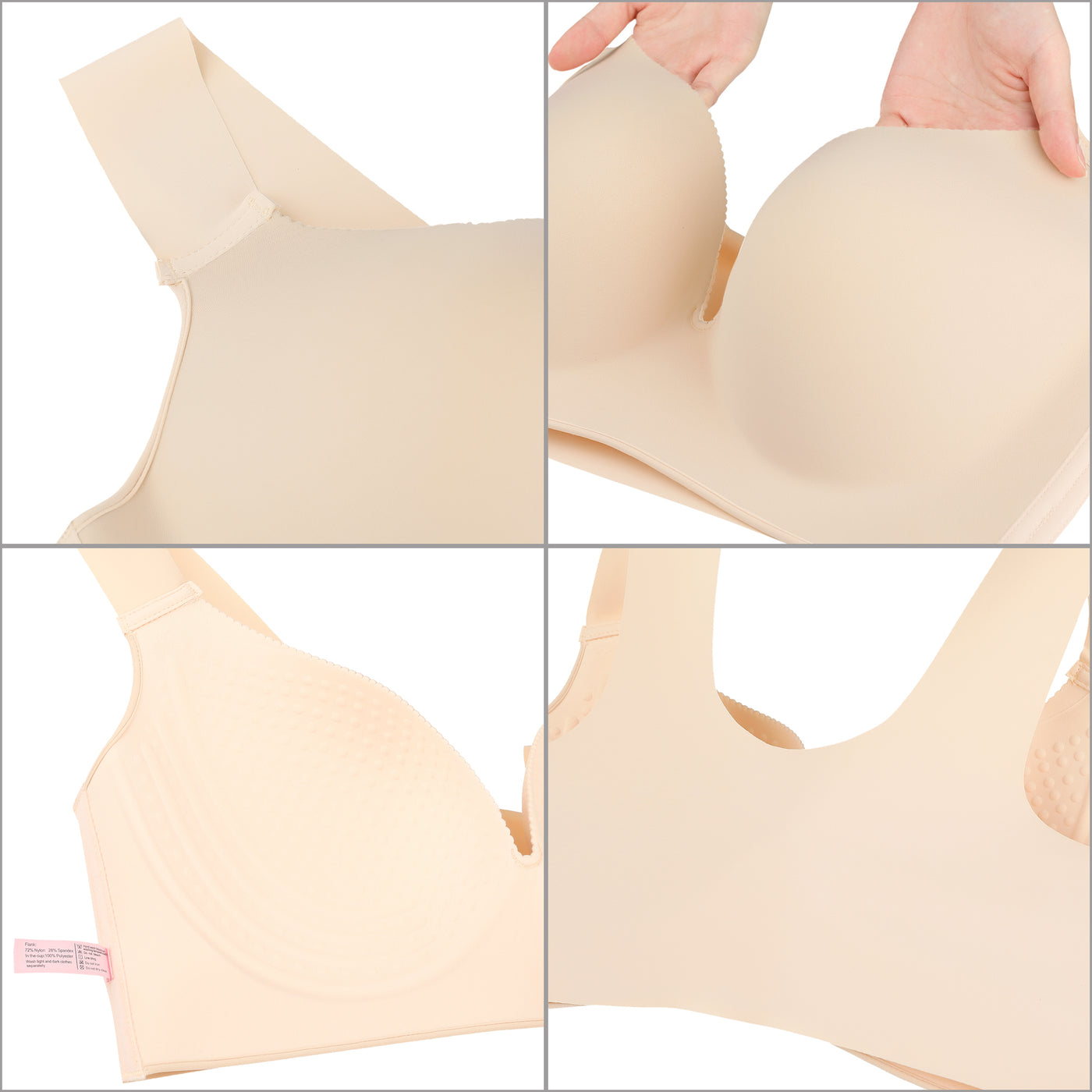 Bublédon Plus Size Bras for Women Full Figure Camisole Seamless Original Wirefree Support Bra