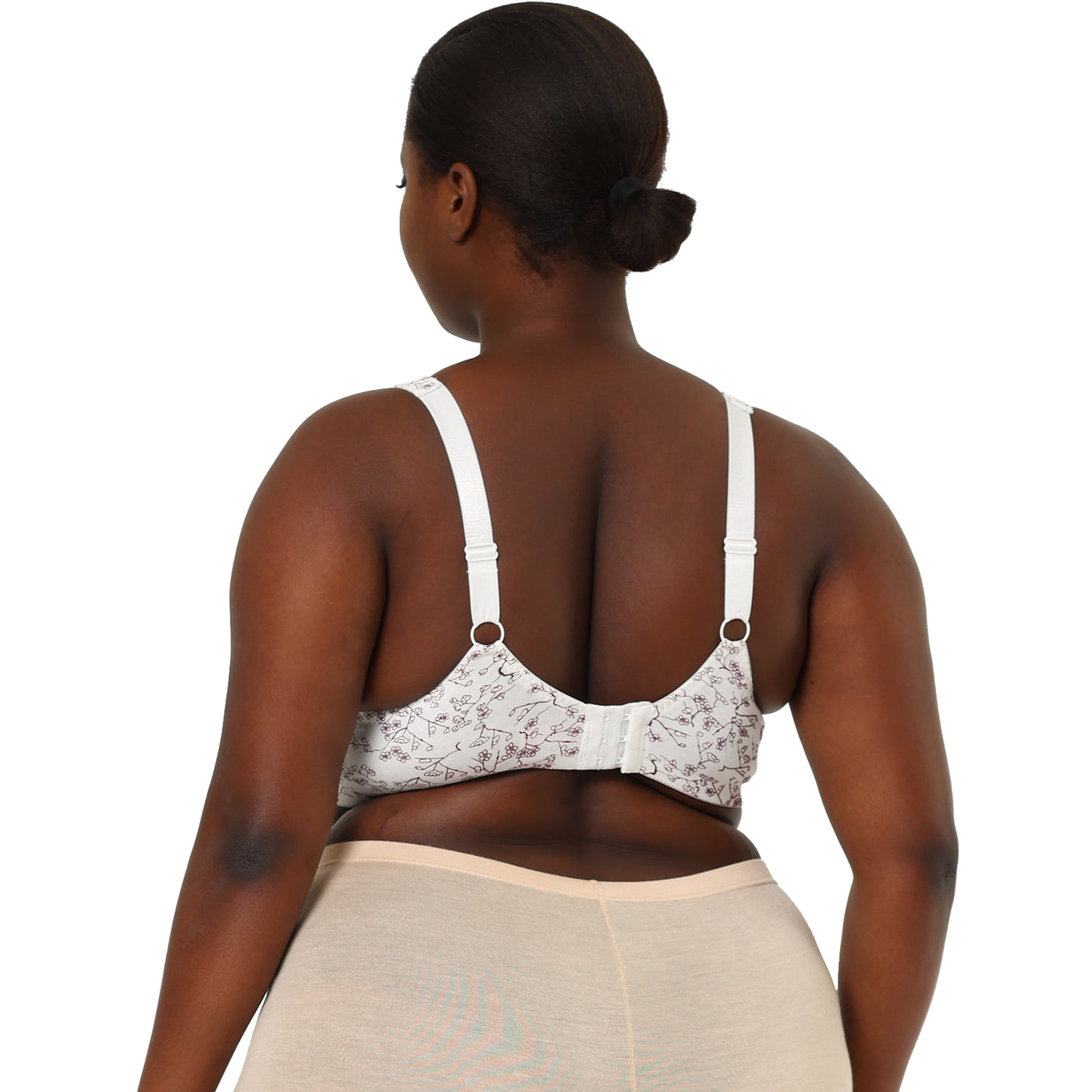 Agnes Orinda Women's Plus Size Bras Full Figure Wireless Back Close Lace Bra  