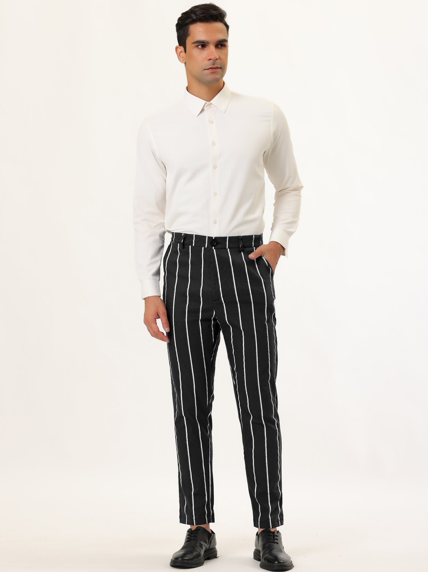 Bublédon Skinny Flat Front Business Suit Trousers Pencil Pants