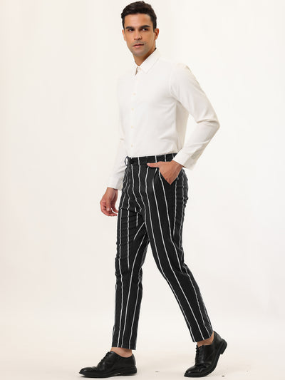 Skinny Flat Front Business Suit Trousers Pencil Pants
