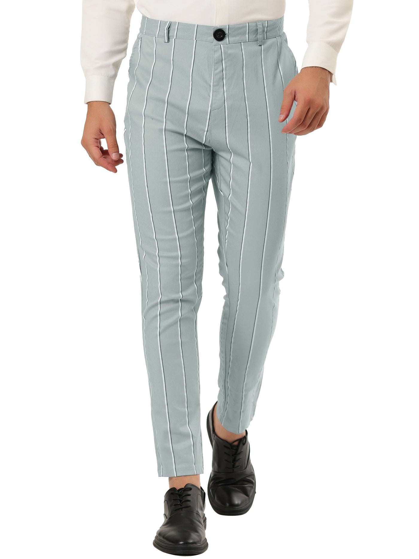 Bublédon Skinny Flat Front Business Suit Trousers Pencil Pants