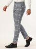Casual Flat Front Checked Printed Business Trousers