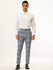 Casual Flat Front Checked Printed Business Trousers