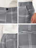 Casual Flat Front Checked Printed Business Trousers