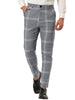 Casual Flat Front Checked Printed Business Trousers