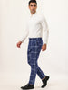 Casual Flat Front Checked Printed Business Trousers