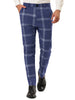 Casual Flat Front Checked Printed Business Trousers