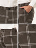 Casual Flat Front Checked Printed Business Trousers