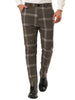 Casual Flat Front Checked Printed Business Trousers