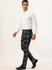 Casual Flat Front Checked Printed Business Trousers
