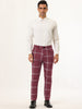 Casual Flat Front Checked Printed Business Trousers
