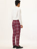 Casual Flat Front Checked Printed Business Trousers