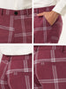 Casual Flat Front Checked Printed Business Trousers