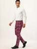 Casual Flat Front Checked Printed Business Trousers