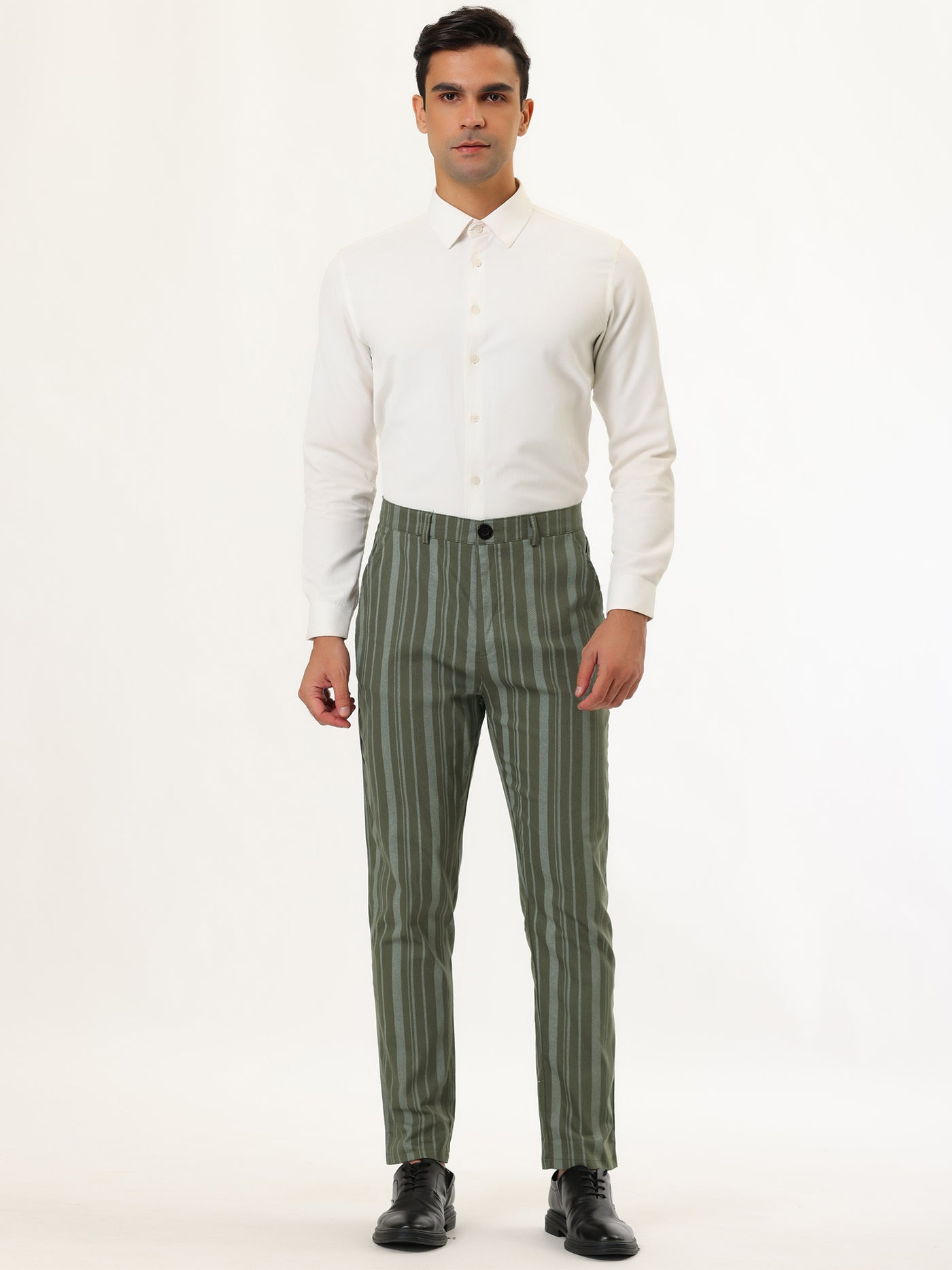 Bublédon Classic Skinny Contrast Color Striped Business Pants