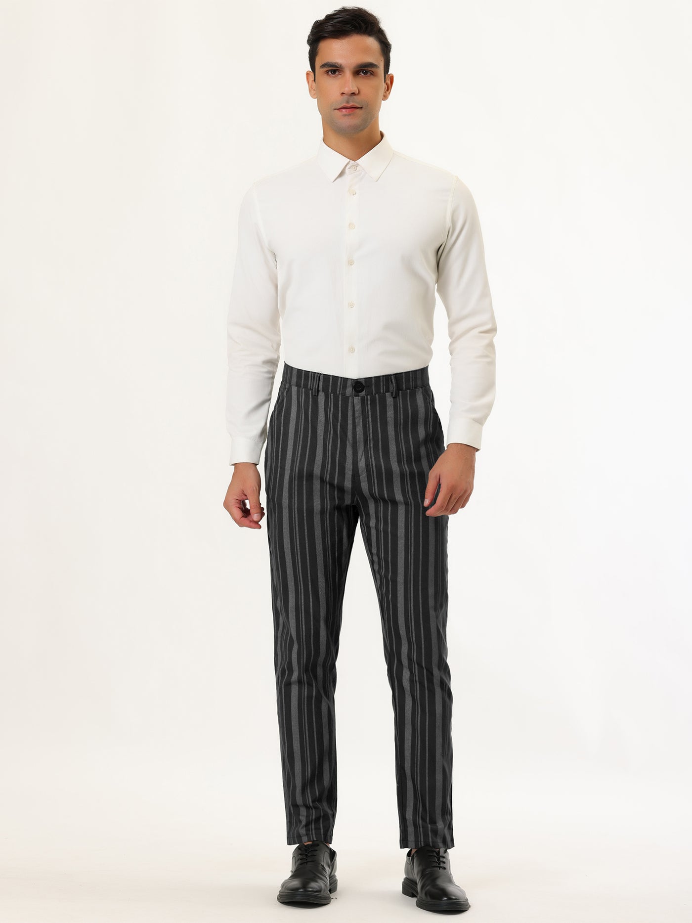 Bublédon Classic Skinny Contrast Color Striped Business Pants