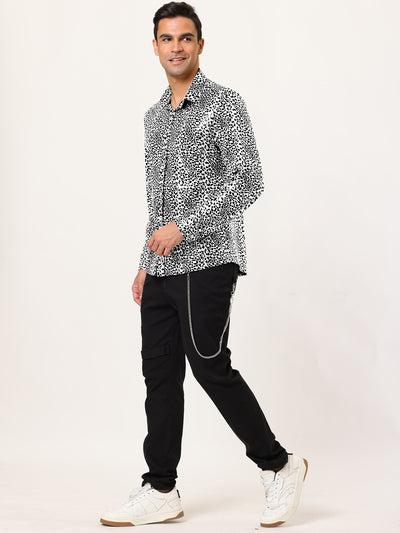 Cotton Casual Leopard Print Button Long Sleeve Shirt