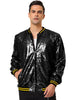 Sequin Varsity Long Sleeve Zipper Bomber Jacket