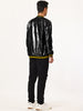 Sequin Varsity Long Sleeve Zipper Bomber Jacket