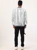 Sequin Varsity Long Sleeve Zipper Bomber Jacket