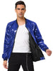 Sequin Varsity Long Sleeve Zipper Bomber Jacket