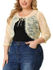 Knit H Line Collarless 3/4 Sleeve Bolero
