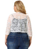Knit H Line Collarless 3/4 Sleeve Bolero