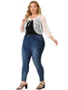 Knit H Line Collarless 3/4 Sleeve Bolero