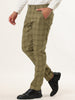 Casual Flat Front Check Business Dress Plaid Pants
