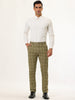 Casual Flat Front Check Business Dress Plaid Pants
