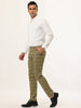 Casual Flat Front Check Business Dress Plaid Pants