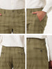 Casual Flat Front Check Business Dress Plaid Pants